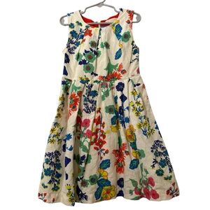 Mini Boden Multi Floral Linen Blend Dress 6-7